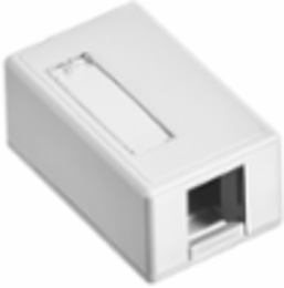 Surface-Mount QUICKPORT™ Box, 1-Port, Plenum Rated, White