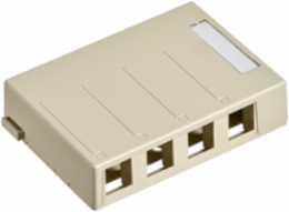 Surface-Mount QUICKPORT Box, 4-Port, Ivory, RoHS Compliant