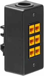 QUICKPORT 6-Port DIN Rail-Mount Box, 1-3/8 Inch Cable Port, RoHS Compliant