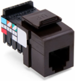 QUICKPORT Voice-Grade Jack 6P6C, Brown, Punchdown Termination