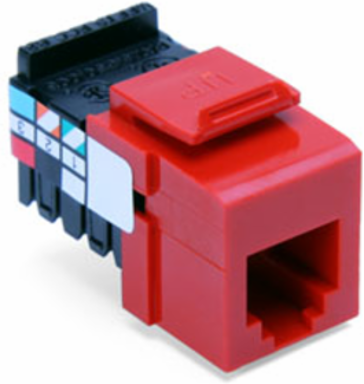 Voice Grade QUICKPORT Jack 6P6C Crimson, Punchdown Termination