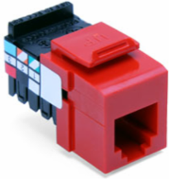 Voice Grade QUICKPORT Jack 6P6C Crimson, Punchdown Termination