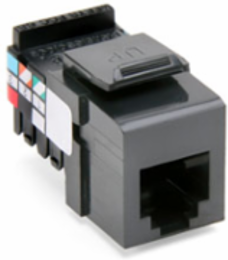 Voice-Grade QUICKPORT™ Jack, 6P6C, Gray, Unshielded, Punchdown