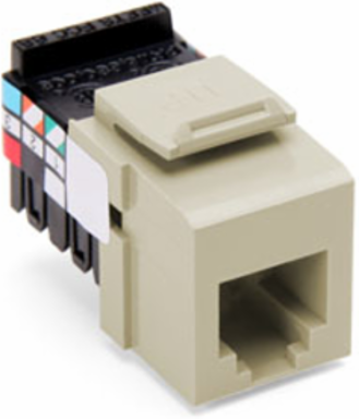 Voice-Grade QUICKPORT™ Jack, 6P6C, Ivory, Unshielded, Punchdown