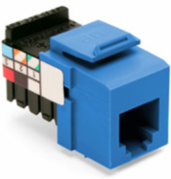 Voice Grade QUICKPORT Jack, 6P6C, Blue, Punchdown Termination, Unshielded