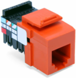 Voice Grade QUICKPORT Jack, 6P6C, Orange, Punchdown Termination