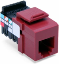 Voice Grade QUICKPORT™ Jack 6P6C Dark Red, Punchdown Termination