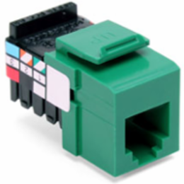 Voice Grade QUICKPORT Jack 6P6C Green, Punchdown, Unshielded