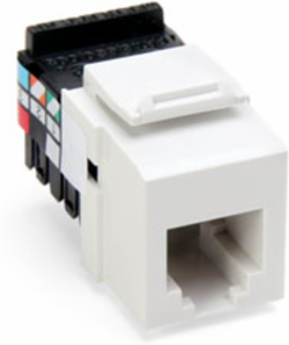 Voice Grade QUICKPORT Jack 6P6C Unshielded White