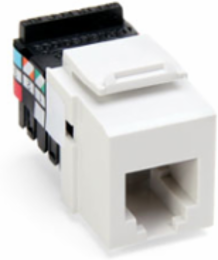Voice Grade QUICKPORT Jack 6P6C Unshielded White