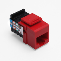 Voice Grade QUICKPORT Jack 8P8C, Shielded, Crimson, Punchdown