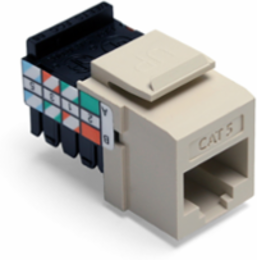 Cat 5 QUICKPORT Jack, Ivory, Punchdown Termination, Unshielded