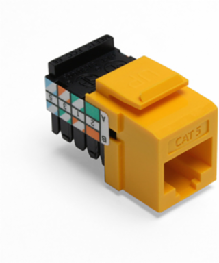 Cat 5 QUICKPORT Jack, 8-position, Yellow
