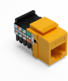 Cat 5 QUICKPORT Jack, 8-position, Yellow