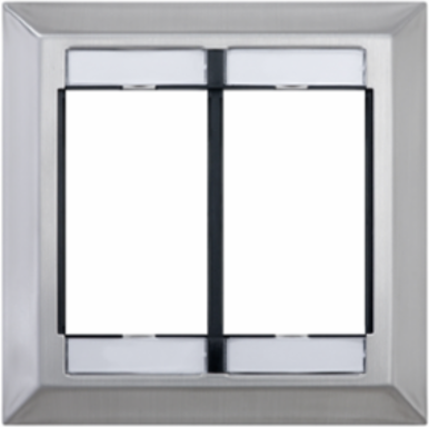Dual Gang Stainless Steel Wallplate with ID Windows, RoHS Compliant