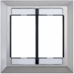 Dual Gang Stainless Steel Wallplate with ID Windows, RoHS Compliant