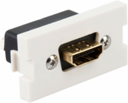 HDMI Feedthrough MOS Module, White - 1 Unit High, RoHS Compliant
