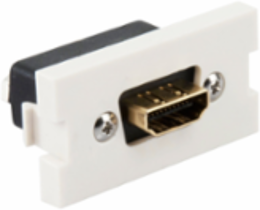 HDMI Feedthrough MOS Module, White - 1 Unit High, RoHS Compliant