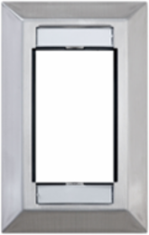 Stainless Steel Single Gang MOS Wallplate with ID Windows
