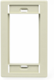 Single-Gang Multimedia Outlet System Wallplate, Light Almond, Accepts 1-3 Unit Inserts