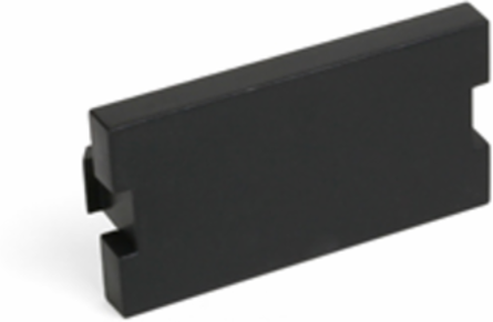 Blank Multimedia Outlet System Module, 1 Unit High, Black, RoHS Compliant