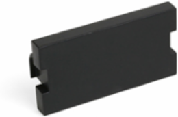 Blank Multimedia Outlet System Module, 1 Unit High, Black, RoHS Compliant