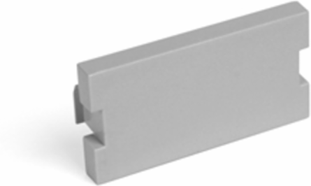 Blank MOS Module, 1 Unit High, Gray, RoHS Compliant