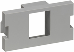 1-Port QUICKPORT Adapter, 1 Unit High, Gray, RoHS Compliant