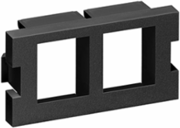 2-Port QUICKPORT Adapter, 1 Unit High, Black
