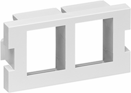2-Port MOS QUICKPORT Adapter, 1 Unit High, RoHS Compliant, White