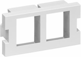 2-Port MOS QUICKPORT Adapter, 1 Unit High, RoHS Compliant, White