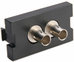 Duplex ST Fiber Adapter MOS Module, Phosphor Bronze Sleeve, 1 Unit High