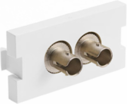 Duplex ST Fiber Adapter MOS Module, Phosphor Bronze Sleeve, 1 Unit High