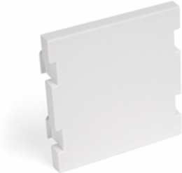 Blank MOS Module, 2 Units High, White, RoHS Compliant