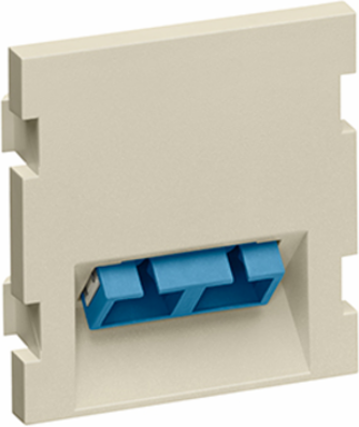 Duplex SC Angled Fiber Adapter MOS Module, 2 Units High, Ivory