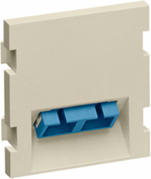 Duplex SC Angled Fiber Adapter MOS Module, 2 Units High, Ivory