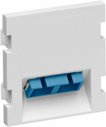 Duplex SC Angled Fiber Adapter, Zirconia Ceramic Sleeve, 2 Units High