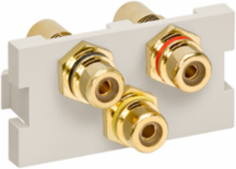 RCA Composite Feedthrough MOS Connector Module with 3 Adapters, RoHS Compliant