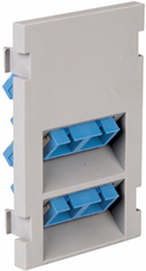 Duplex SC Angled Fiber Adapter MOS Module, Zirconia Ceramic Sleeve, 3 Units High