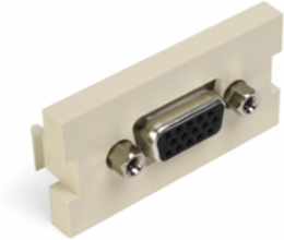 VGA HD15 Feedthrough Module, Light Almond - Compatible with MOS Wallplates