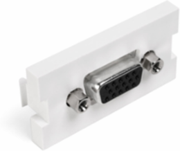 VGA HD15 Video Feedthrough Module, White, Analog for Video Signal Transmission