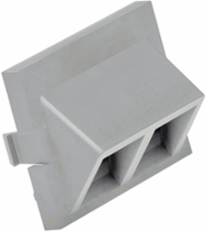2-Port Angled QUICKPORT Adapter, 1.5 Inch High, Gray
