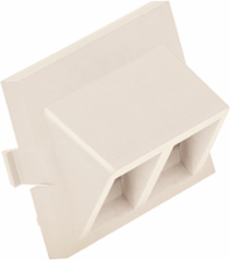 2-Port Angled QUICKPORT™ Adapter, 1-1/2 Inch High, Light Almond