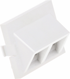 2-Port Angled QUICKPORT™ Adapter 1.5 Units High, RoHS Compliant, White