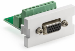 VGA HD15 Video Screw-Terminal MOS Module, White