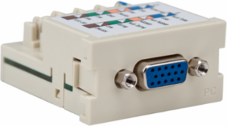 VGA 110-Termination Module, Ivory, 1 Unit High, RoHS Compliant