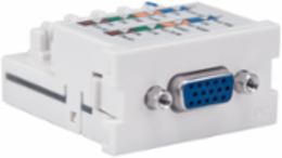 VGA 110-Termination Multimedia Outlet Module, RoHS Compliant, 1 Unit High