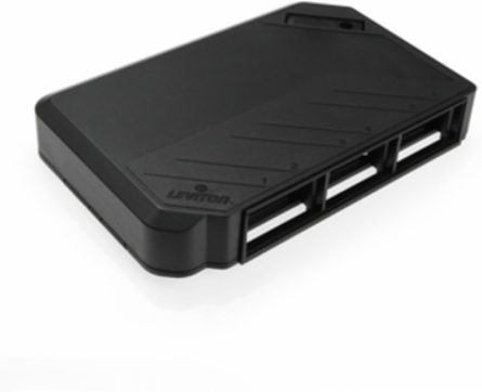 MOS Surface Mount Box, Black - Accepts Three 1-Unit MOS Inserts