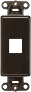 QUICKPORT Decora Insert 1-Port Brown, NEMA Compatible, RoHS Compliant