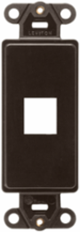 QUICKPORT Decora Insert 1-Port Brown, NEMA Compatible, RoHS Compliant